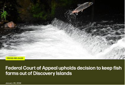 Federal Appeal Court upholds decision keeping fish farms out of DI
